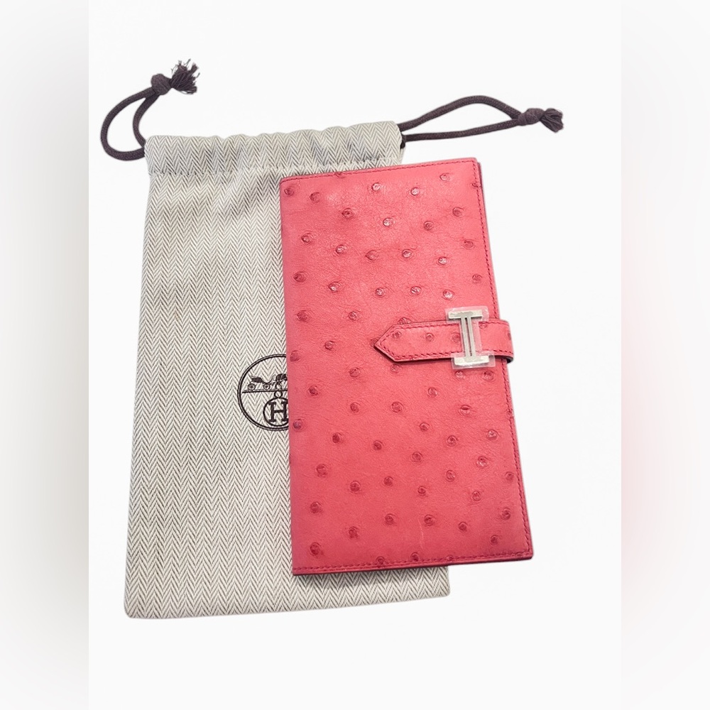 HERMES Ostrich Bearn Wallet